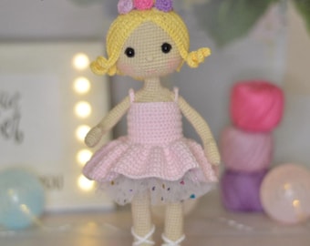Patrón: Muñeca Bailarina a crochet / Patrón de juguete muñeca / Muñeca Bailarina / Bailarina amigurumi / Muñeca amigurumi / Patrón inglés