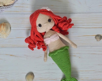 Patron : Bébé sirène au crochet | Jouet modèle sirène | Poupée sirène | amigurumi sirène | poupée amigurumi | modèle anglais