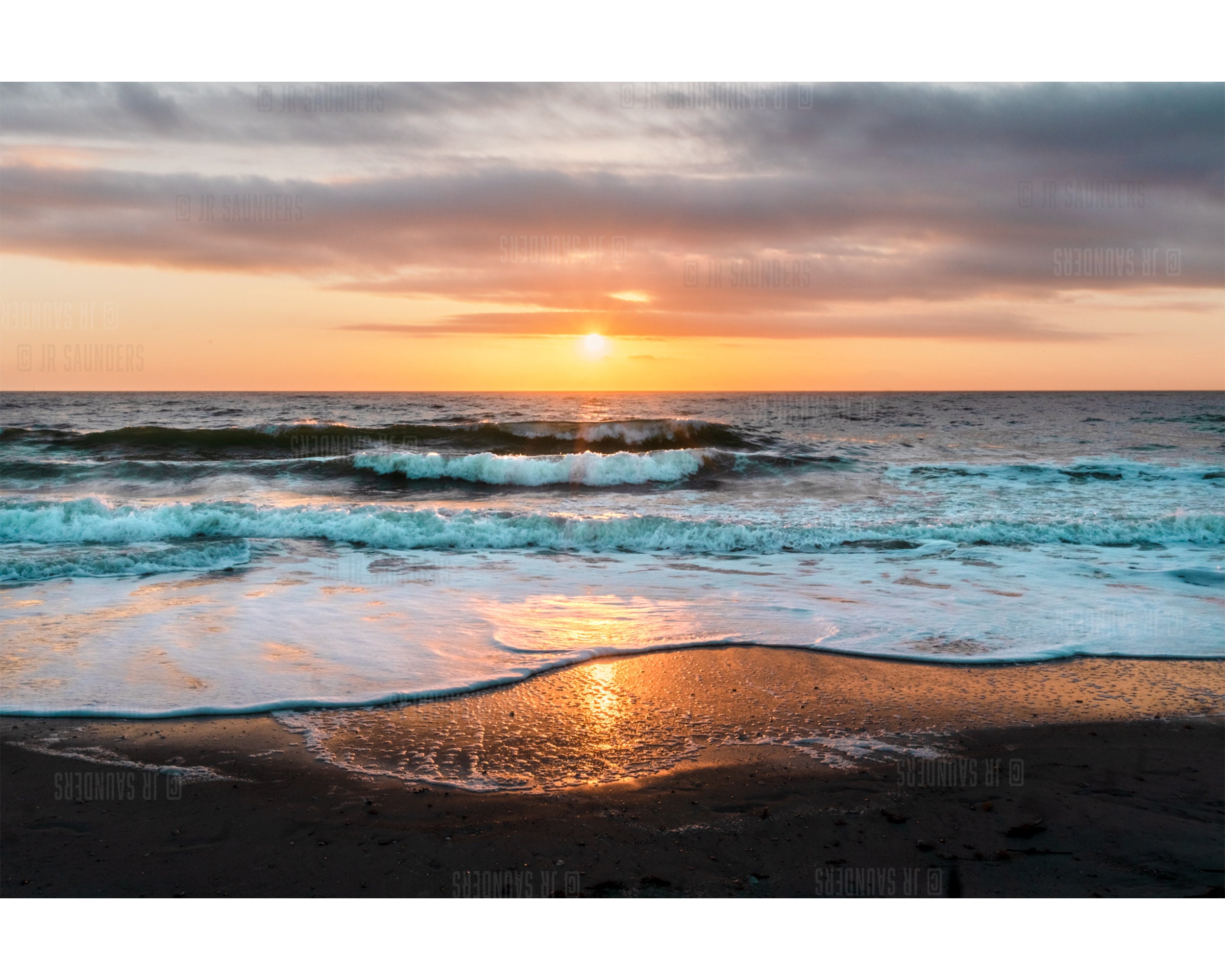 Sunrise Waves Cocoa Beach Florida Beach Florida Photograph Wall Art