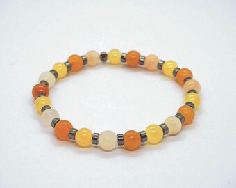 Bracelet made of natural stone beads - Jade, Hematite, Aventurine - 6 mm