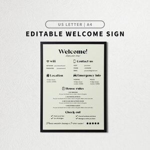 Modello di nota di benvenuto di Airbnb Benvenuto a casa ...