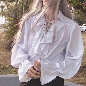 ruffled white pirate shirt