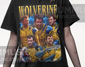 Vintage Wolverine Hugh Jackman Graphic Tee - Y2K Movies Fan Gift