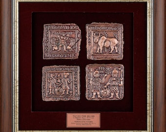 Terracotta Icons from Vinica Fortress, Macedonian Christian Art, Macedonian Religious Icons, Historical Icon Set, Cultural Heritage Gift