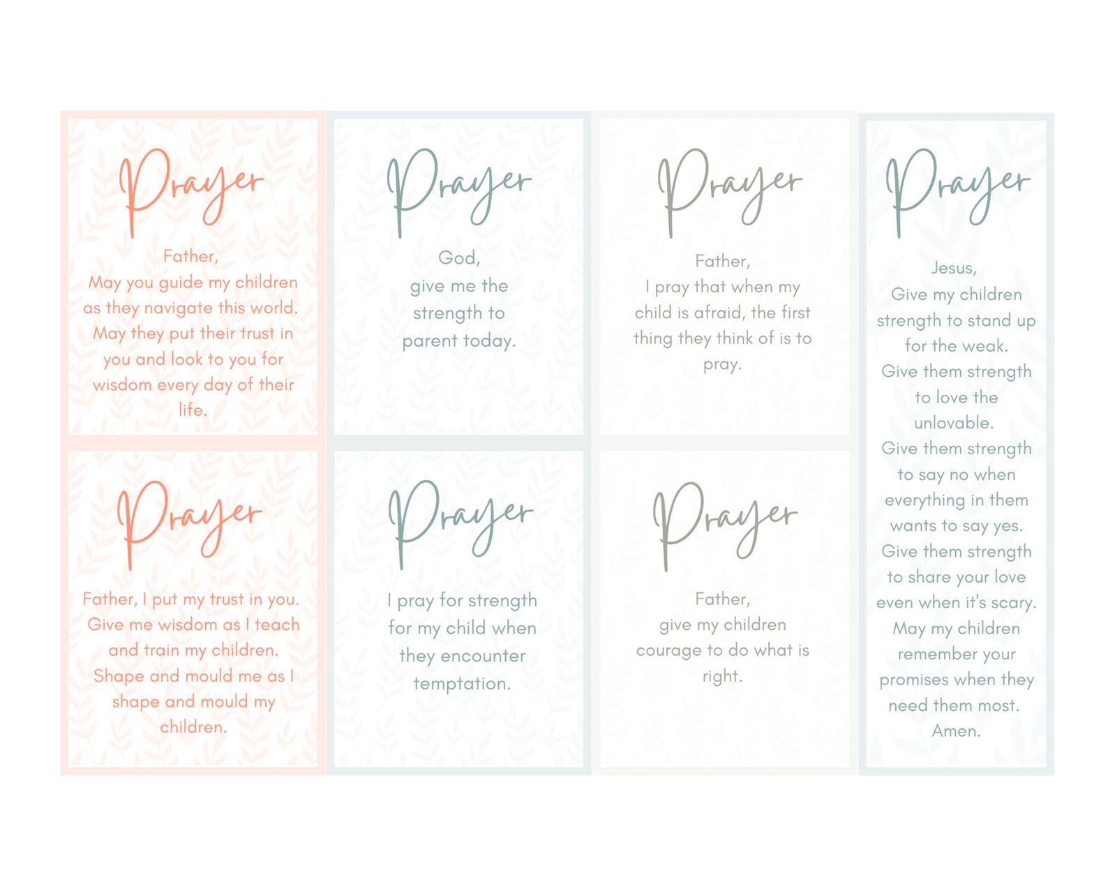 Prayer Prompt Cards, Prayer Prompts for Kids, Sunday School Prayers, Sunday School Printable ...