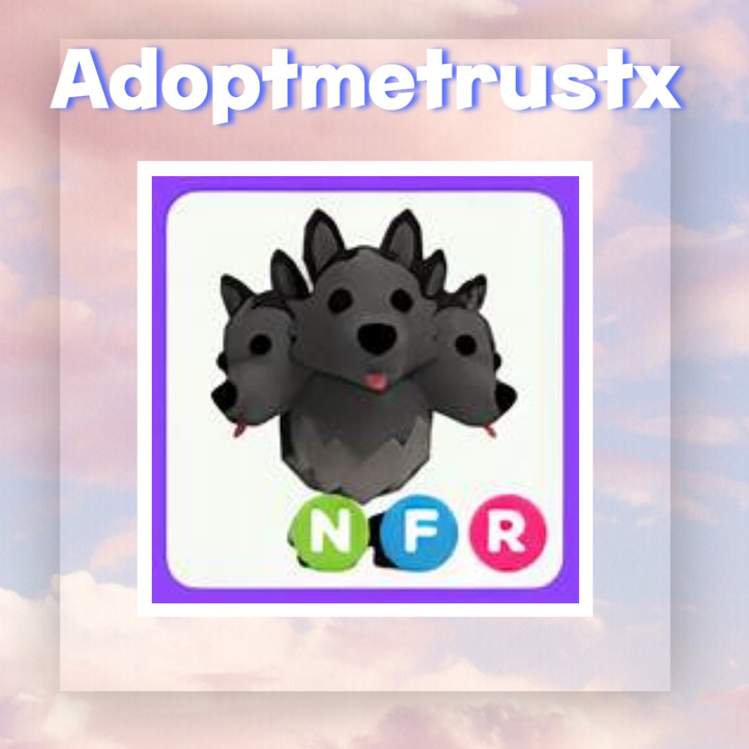 NFR Cerberus Adopt Me Roblox Virtual Pet Neon Fly Ride Etsy