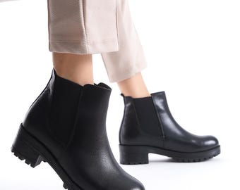 Coach Womens Dean Black Leather Stiletto Ankle Boot Size 8 B Side