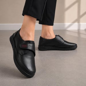 Mocassins turcs en cuir faits main, chaussures confortables à largeur large