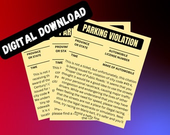 12 Prank parking violation citation tickets