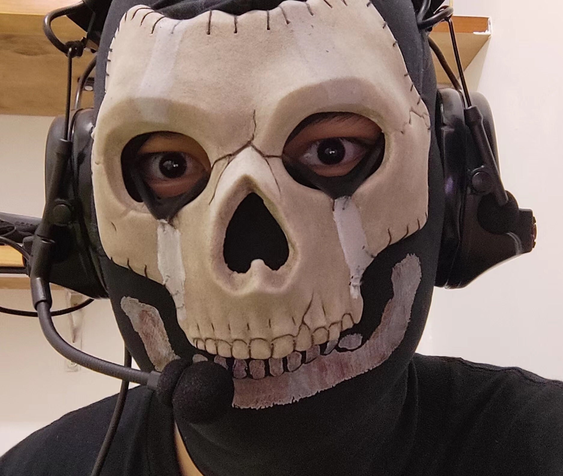 Ghost Mask With Protective Jaw for Cosplay and Airsoft 