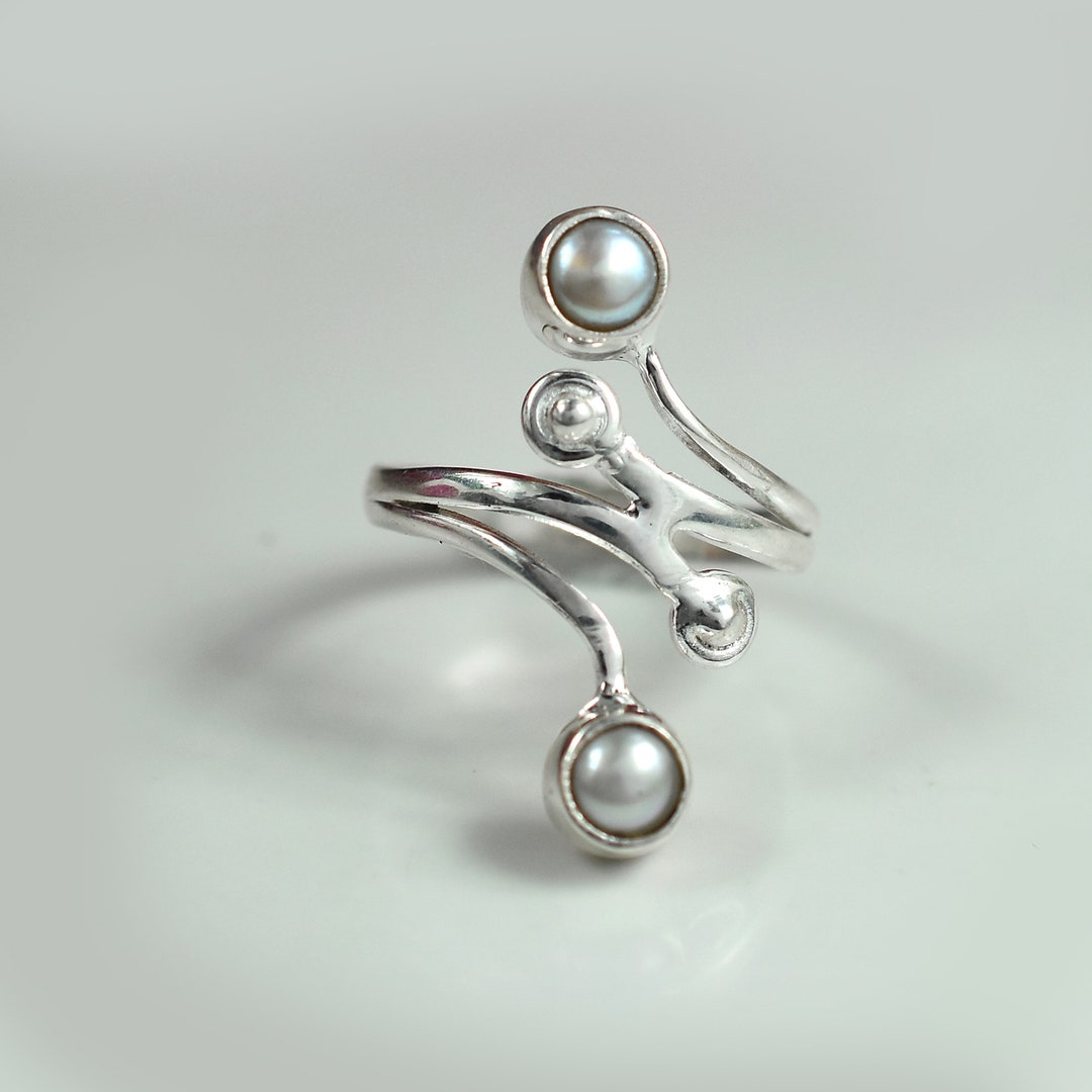 Freshwater Pearl Ring, Pearl Ring, Sterling Silver Pearl Ring