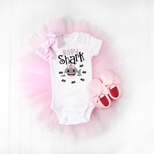 Baby Shark Doo Doo Bodysuit, Baby Girl Bodysuit, Newborn Girl Bodysuit, Baby Shower Gift