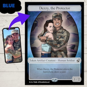 10x MTG TOKEN Custom Card 2.5x3.5", Magic The Gathering illustration, commission, token art, Christmas gift, birthday, anniversary, couples