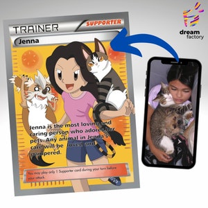 10 tarjetas de entrenador personalizadas de 2,5 x 3,5 pulgadas, tarjetas de Pokémon personalizadas, regalos de cumpleaños, aniversarios y parejas.