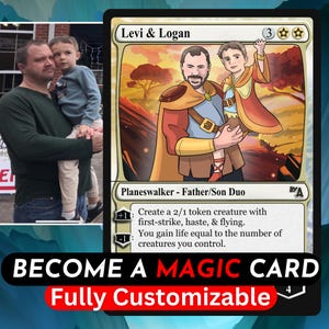 10x カスタム MTG カード 2.5x3.5"、マジック ザ ギャザリング イラスト、委託、MTG アート、クリスマス ギフト、誕生日、記念日、カップル、父親