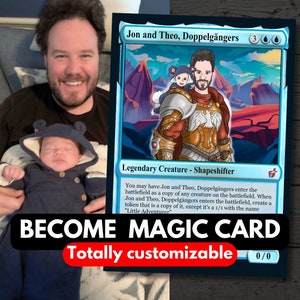 10x cartes MTG personnalisées 2,5 x 3,5 pouces, illustration Magic The Gathering, commande, art MTG, cadeau de Noël, anniversaire, anniversaire, couples