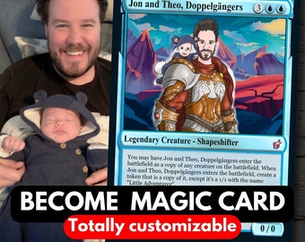 10x Custom MTG Card 2.5x3.5, Magic the Gathering Art, Gifts, Birthday ...