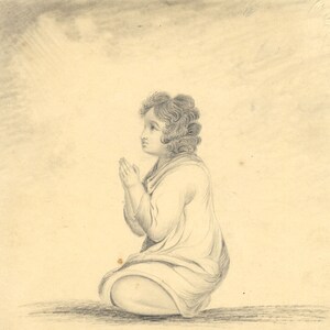 The Infant Samuel after Sir Joshua Reynolds –early 19th-century graphite drawing