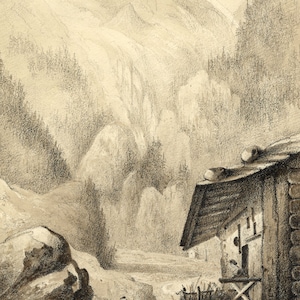 Caroline Pearson, Schmadribach, Lauterbrunnen, Switzerland – c.1836 watercolour