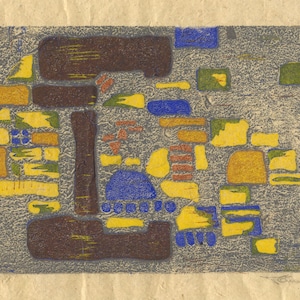 Limited Edition Mid-century Abstract Design – Original 1955 screen print