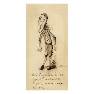 Pickford Robert Waller, Small Boy Cartoon – Original c.1860s pen & ink drawing
