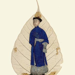 清朝時代の盲目の音楽家たちを描いた中国絵画（髄に描かれたもの）19