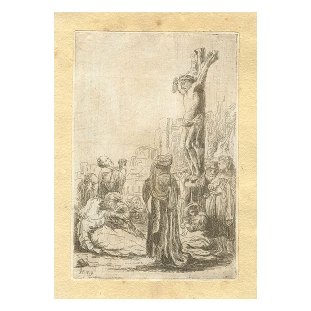 George Ernest Howman, Jesus on the Cross โ Original 1819 Etching Print ...