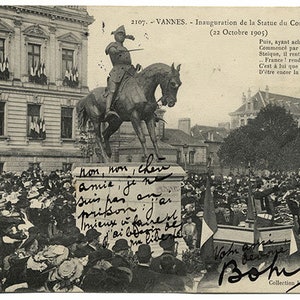 Inauguração da Estátua de Richemont em 22 de outubro de 1905 – cartão postal original de 1906