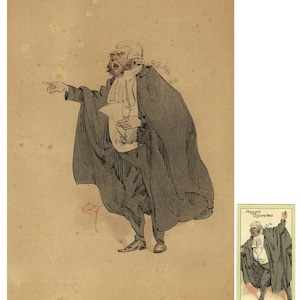 Joseph Clayton Clarke, Rysunek karty papierosowej, Sierżant Buzfuz Pickwick Papers 1910