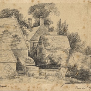 Sir William Elsdale, Old Cromer, Norfolk – 19th-century charcoal drawing