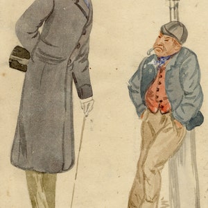 Caricatura política victoriana 'Vote por Brymer' - pintura de acuarela de la década de 1880