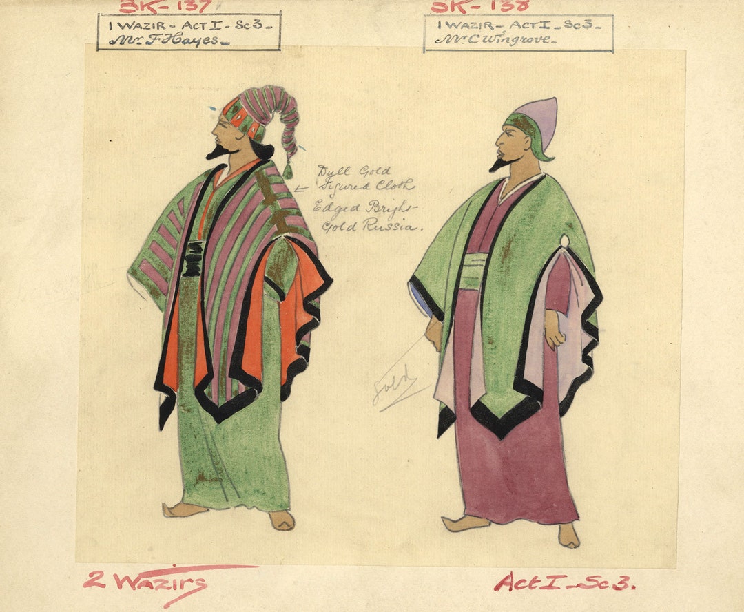Costumier After Percy Anderson Painting 1921 Theatre Costume Design ...