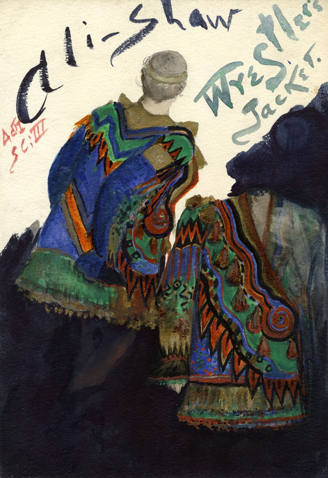 Percy Anderson, Costume Design for 'cairo' 1921: Ali Shar, Wrestler's ...