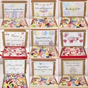 PERSONALISIERTE SWEET BOX für jeden Anlass, Pick and Mix Retro Sweets, Letterbox Geschenk 275gm