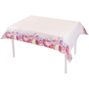 Floral Paper Table Cover, Birthday Table Cloth, Floral Party Decorations, Baby Shower, Wedding, Afternoon Tea Party, Floral Party Supplies