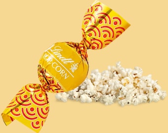 Trufas de chocolate con leche y palomitas Lindt, regalos de chocolate Lindt, cesta de chocolate Lindt, bolsitas de dulces para bodas, regalos de Navidad, regalos para despedidas de soltera