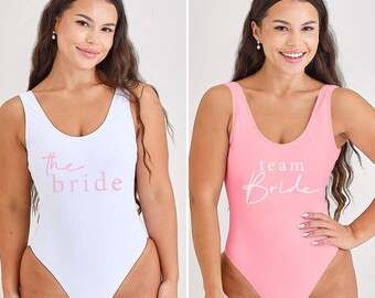 Maillot De Bain Une Pièce Mariée Pour Femme D'équipe De Mariée Pour Enterrement De Vie De Garçon, Maillot De Bain Athlétique De Mariée 39