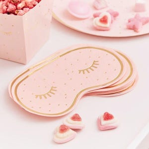 16 tovaglioli di carta rosa per feste di coccole, articoli per feste di coccole, tovaglioli per compleanni di bambine, pigiama party per bambine, pigiama party per bambine, addio al nubilato