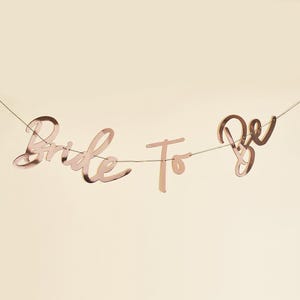 Rose gouden bruid als banner, roségouden vrijgezellenfeest decoraties, vrijgezellenfeest banner, vrijgezellenfeest achtergrond, team bruid, vrijgezellenfeest banner