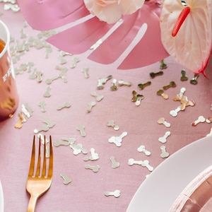 Confeti dorado para despedida de soltera, confeti para pene, decoración de mesa para despedida de soltera, confeti para despedida de soltera, confeti para despedida de soltera, salida nocturna de chicas