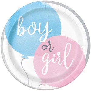 8 assiettes en carton pour fête d'anniversaire, sexe garçon ou fille, assiettes pour baby shower, décorations neutres pour baby shower, idées de baby shower