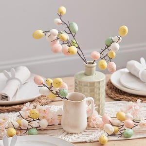 3 Easter Egg Stems, Easter Decorations, Easter Egg Decor, Easter Table Decorations, Easter Table Decor, Easter Eggs Tree, Spring Home Decor