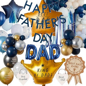 Decorazione per la festa del papà, palloncini per la festa del papà, regalo per la festa del papà, distintivo in legno per la festa del papà, cake topper per il miglior papà di sempre, idee per la festa del papà
