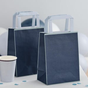 5 sacchetti di carta blu navy per feste, sacchetti per feste di compleanno per ragazzi, bomboniere per feste di compleanno, sacchetti per bomboniere blu per baby shower, sacchetti per addii al nubilato, addio al nubilato