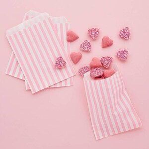 50 sacchetti per dolcetti a righe rosa, sacchetti di carta rosa, sacchetti per dolciumi da matrimonio, bomboniere per feste di compleanno per bambine, bomboniere per baby shower, addio al nubilato, addio al nubilato