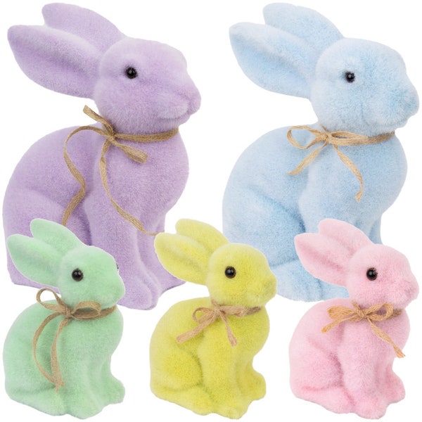 Easter Bunny Decor Gifts, Easter Bunny Rabbit Figurines, Easter Table Centrepiece, Girls Birthday Table Decorations, Bunny Baby Shower Decor