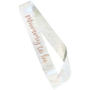 Diamante Rose Gold Mummy to be Sash, Rose Gold Baby Shower Sash, Neutral Baby Shower Decorations, Gender Reveal, Baby Shower Party Supplies