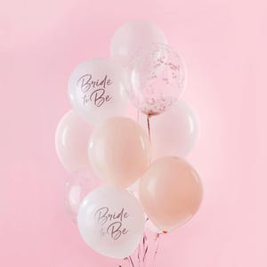 12 Hen Party Balloons, Bride to be Balloons, Hen Party Decorations, Bridal Shower Balloons, Bachelorette Party Decor, Bridal Party Balloons