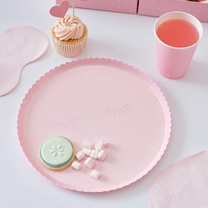 8 piatti di carta rosa per feste di compleanno, piatti per feste di compleanno per bambine, piatti per feste di addio al nubilato, piatti rosa per baby shower, articoli per feste in spa, pigiama party