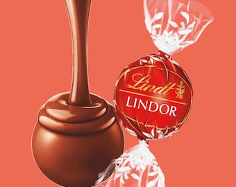 Trufas de chocolate con leche Lindt, Regalos de chocolate Lindt, Cesta de chocolate Lindt, Bolsitas de dulces para bodas, Regalos de Navidad Lindt, Recuerdos para despedidas de soltera